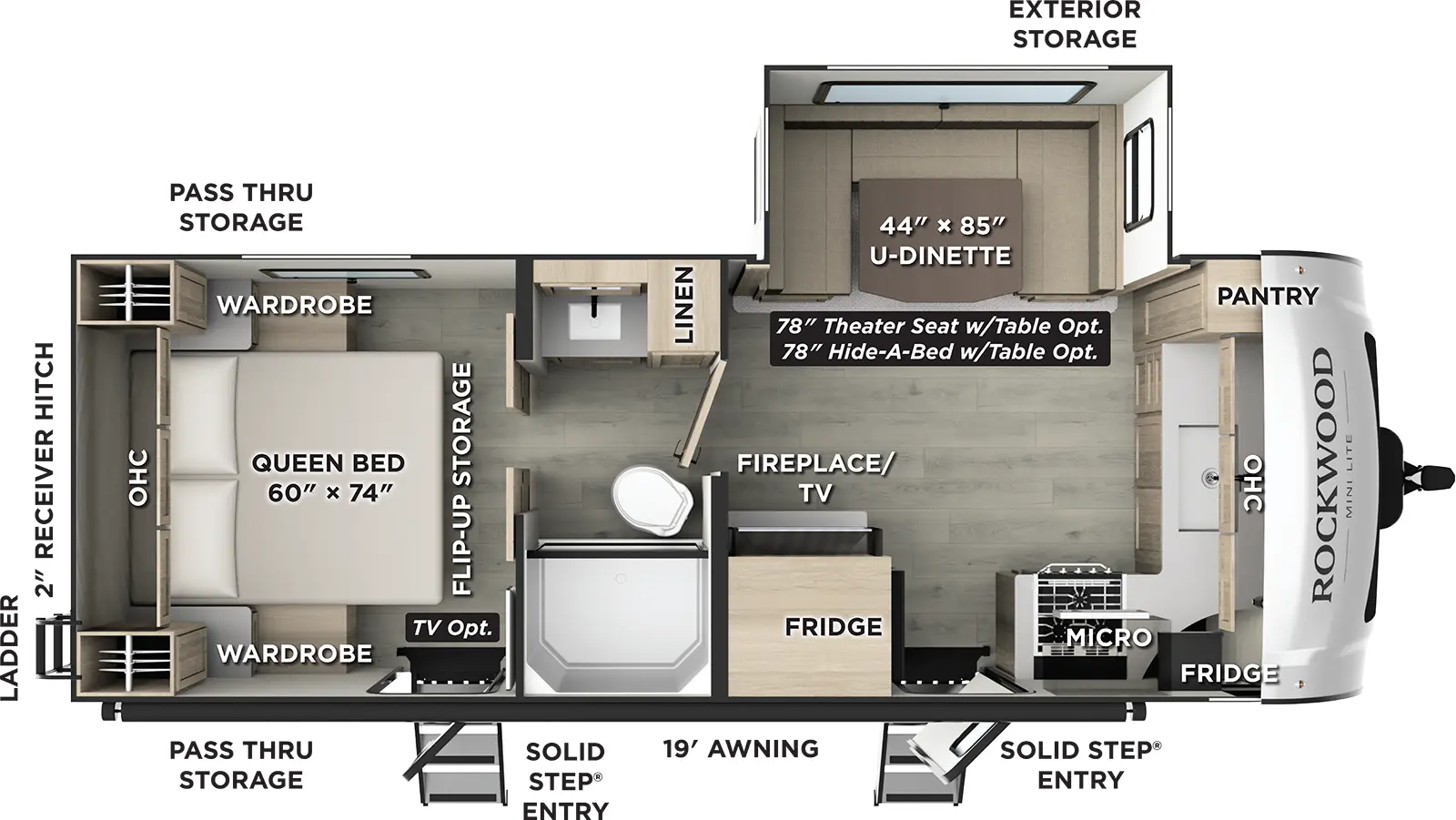 Rockwood Mini Lite 2506FK Floorplan